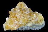 Lustrous Yellow Calcite Crystal Cluster - Fluorescent! #139090-1